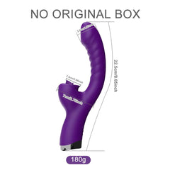 Vibrator for Women: 2-in-1 Licking Machine, Clitoris Stimulator, Powerful G-Spot Dildo Wand, Female Clit Sucker - Adult Sex Toy