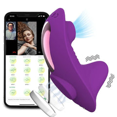 Bluetooth App-Controlled Panty Vibrator – Mini Clitoral Sucker for Discreet Pleasure