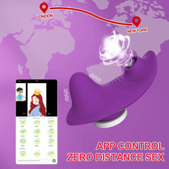 Bluetooth App-Controlled Panty Vibrator – Mini Clitoral Sucker for Discreet Pleasure