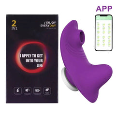 Bluetooth App-Controlled Panty Vibrator – Mini Clitoral Sucker for Discreet Pleasure