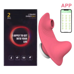 Bluetooth App-Controlled Panty Vibrator – Mini Clitoral Sucker for Discreet Pleasure