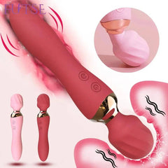 Powerful Wand Vibrator for Women: 10 Modes, Clitoris Stimulator, G-Spot and Vagina Massager - Adult Sex Toy for Masturbation