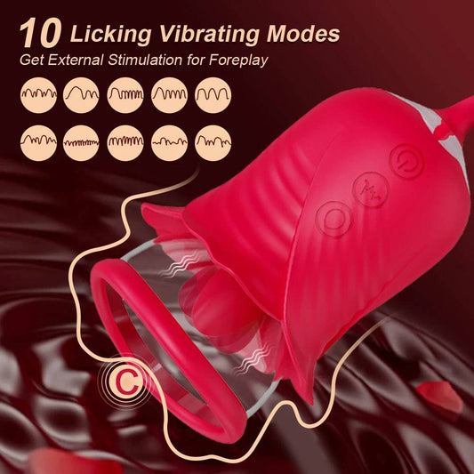 Tongue-Licking Vibrator & Breast Massager – Nipple and Vaginal Stimulator for Women