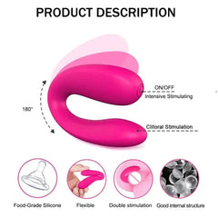 U-Shaped Couples Vibrator for Women – Clitoral & G-Spot Stimulator