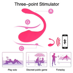 Smartphone-Controlled Vibrator: Bluetooth App Vibrator for Women, Long-Distance Sex Toy Dildo