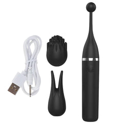 Female Clitoris Vibrator with 3 Replaceable Caps: G-Spot Masturbation Massage Sex Toy for Women and Couples - Adult Erotic Product