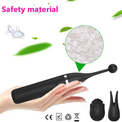 Female Clitoris Vibrator with 3 Replaceable Caps: G-Spot Masturbation Massage Sex Toy for Women and Couples - Adult Erotic Product