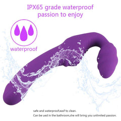 Dual Motor Strapless Strap-On Dildo Vibrator – G-Spot & Clitoral Stimulation for Couples