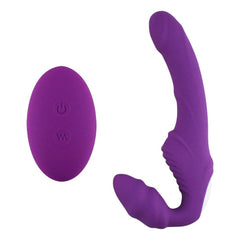 Dual Motor Strapless Strap-On Dildo Vibrator – G-Spot & Clitoral Stimulation for Couples