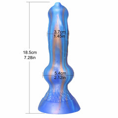 Soft Liquid Silicone Wolf Dog Dildo – Realistic Suction Cup Toy for Vaginal & Anal Play