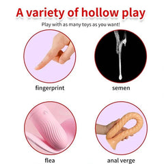 Hollow Silicone Anal Plug – Beaded Tunnel Dilator for Enema and Prostate Massage