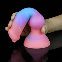 Super Soft Luminous Dog Dildo – Monster-Inspired Suction Cup Anal Toy