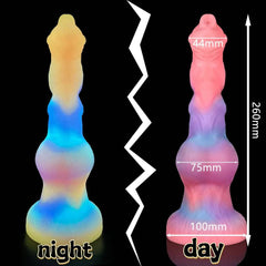 Super Soft Luminous Dog Dildo – Monster-Inspired Suction Cup Anal Toy