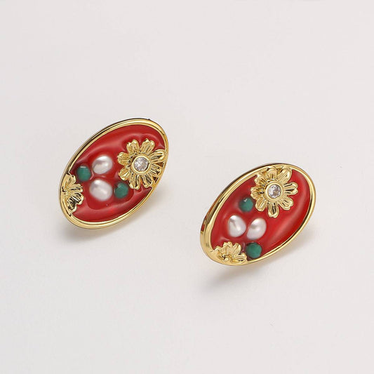 Chinese-style earrings with a luxurious and sophisticated vibe