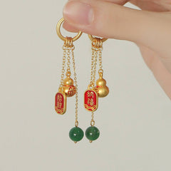 Chinese-style earrings with a luxurious and sophisticated vibe