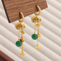 Chinese-style earrings with a luxurious and sophisticated vibe