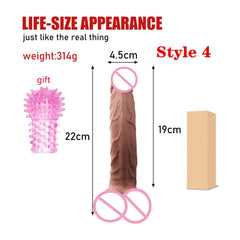 Realistic Dildo women - powerful suction cups, realistic soft skin and adult sex toys - perfect for masturbation!