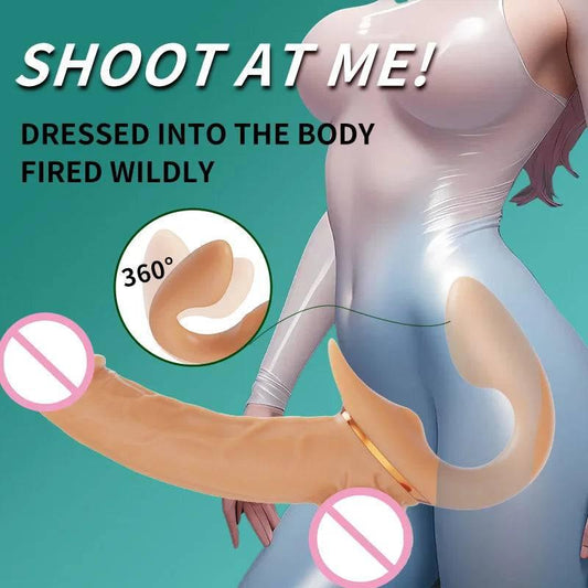 Strapless Telescopic Dildo Vibrator – G-Spot Stimulator for Women & Lesbian Couples - Passion Pulse Adult