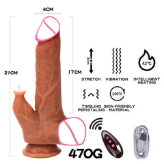 Realistic Penis Automatic Retractable Heated Swing Vibrator with Remote Control  Sex Toy for Woman Masturbator Dildo Adult shop - Passion Pulse Adult