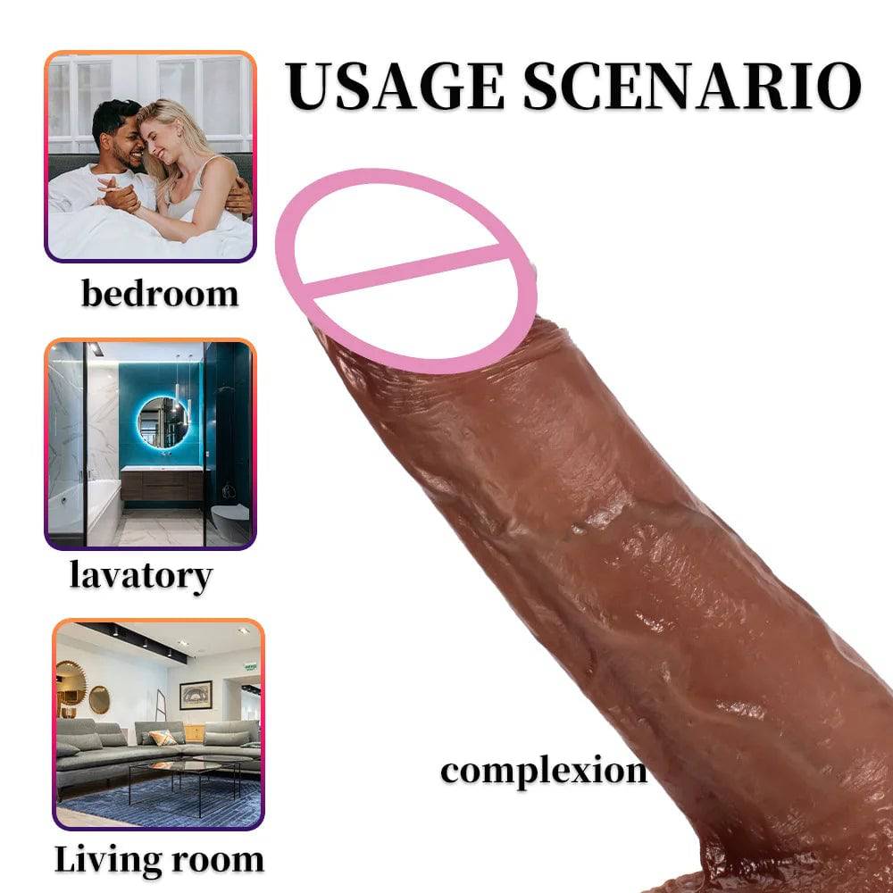 Realistic Penis Automatic Retractable Heated Swing Vibrator with Remote Control  Sex Toy for Woman Masturbator Dildo Adult shop - Passion Pulse Adult