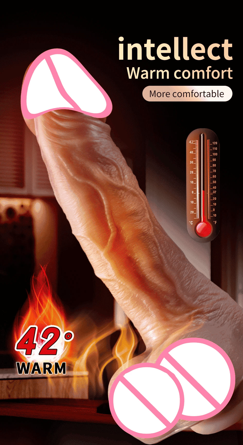 Realistic Penis Automatic Retractable Heated Swing Vibrator with Remote Control  Sex Toy for Woman Masturbator Dildo Adult shop - Passion Pulse Adult