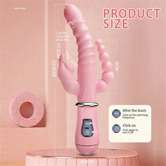 LicklIp 3-in-1 Rabbit Vibrator – Dildo with Tongue-Licking & Dual Rod Stimulation