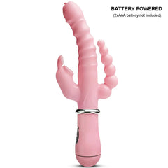 LicklIp 3-in-1 Rabbit Vibrator – Dildo with Tongue-Licking & Dual Rod Stimulation