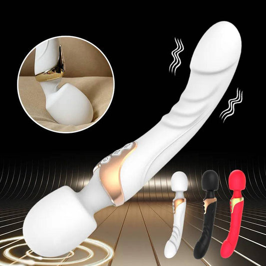 Powerful Wand Vibrator for Women: 10 Modes, Clitoris Stimulator, G-spot Massager - Adult Sex Toy