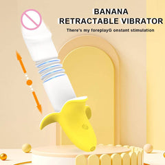 Powerful Telescopic Banana G-Spot Vibrator – Clitoral & Vaginal Massager for Women