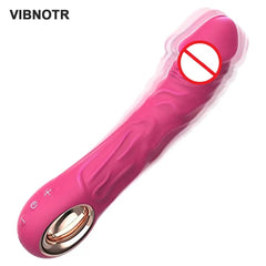 Realistic Silicone Dildo Vibrator – 10 Vibration Modes for G-Spot & Clitoral Stimulation