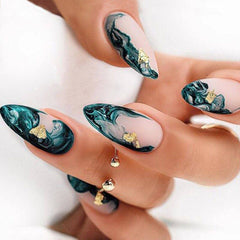 Green Smudged Armor Nail