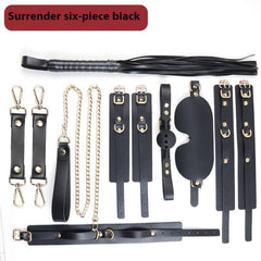 SM Discipline Set: Cuffs and Leather Whip