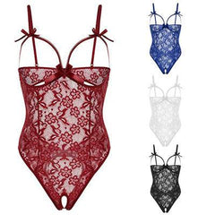 Lace Open Chest Bodysuit - Passion Pulse Adult