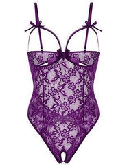 Lace Open Chest Bodysuit - Passion Pulse Adult