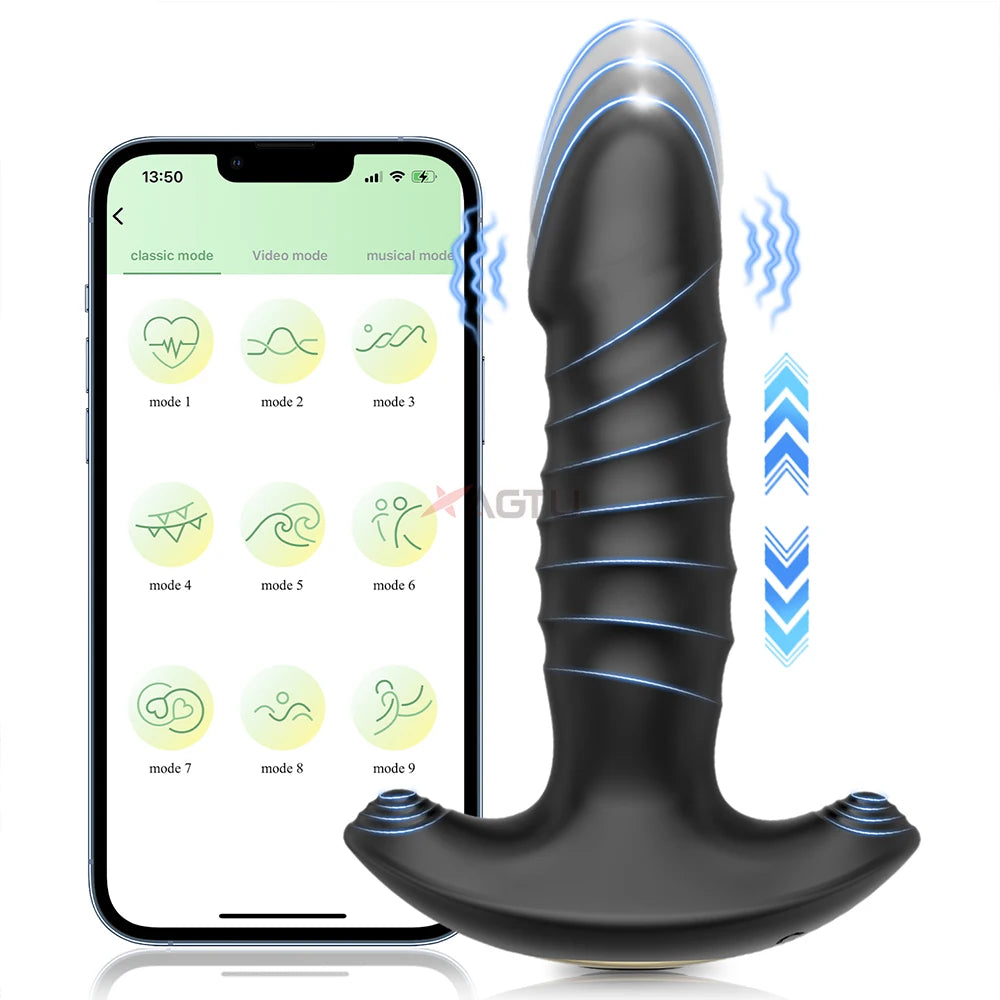 PASSION PULSE Bluetooth APP Vibrator for Men, Remote Prostate Stimulator